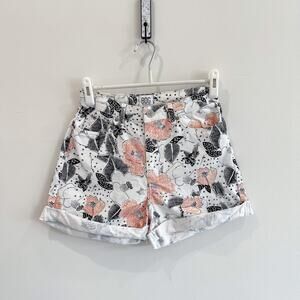 BDG Urban Outfitters Mom Shorts W26 Floral Print High Rise Cuffed 100% Cotton